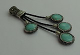 CGP531 16*18mm freeform turquoise tassel pendants wholesale