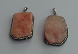 CGP593 25*40mm - 30*45mm freeform druzy agate gemstone pendants