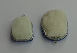 CGP600 25*30mm - 35*40mm freeform druzy agate gemstone pendants