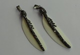 CGP650 18*75mm feather bone pendants wholesale