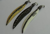 CGP658 18*95mm feather bone pendants wholesale