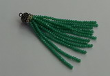 CGP670 2*3mm faceted rondelle handmade chinese crystal tassel pendants