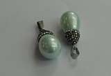 CGP715 15*25mm - 15*30mm teardrop shell pearl pendants wholesale