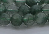 CGQ513 15.5 inches 10mm round matte imitation green phantom quartz beads