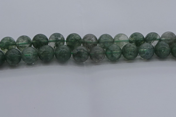 CGQ517 15.5 inches 18mm round matte imitation green phantom quartz beads