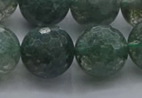 CGQ527 15.5 inches 18mm faceted round imitation green phantom quartz beads