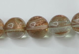 CGQ61 15.5 inches 14mm round gold sand quartz beads wholesale