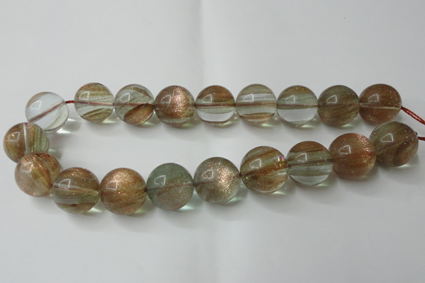 CGQ64 15.5 inches 20mm round gold sand quartz beads wholesale