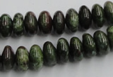 CGR05 16 inches 6*12mm rondelle green rain forest stone beads wholesale