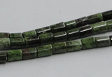 CGR07 16 inches 4*6mm cylinder green rain forest stone beads wholesale