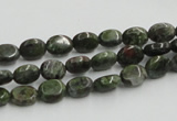 CGR10 16 inches 6*8mm oval green rain forest stone beads wholesale