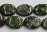 CGR11 16 inches 15*20mm oval green rain forest stone beads wholesale