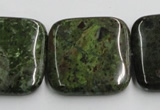 CGR20 16 inches 30*30mm square green rain forest stone beads wholesale