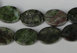 CGR26 15.5 inches 12*16mm oval green rain forest stone beads