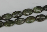 CGR27 15.5 inches 8*12mm oval green rain forest stone beads