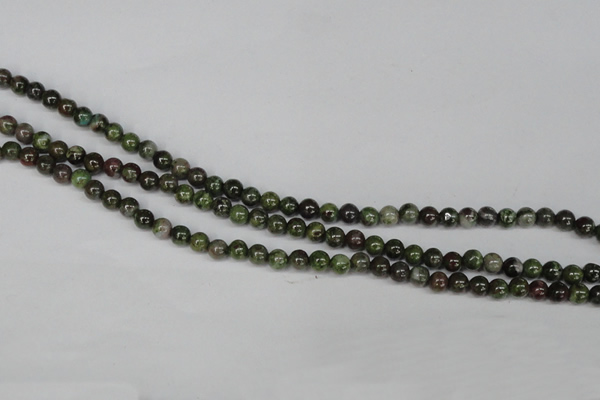 CGR42 15.5 inches 4mm round green rain forest stone beads wholesale