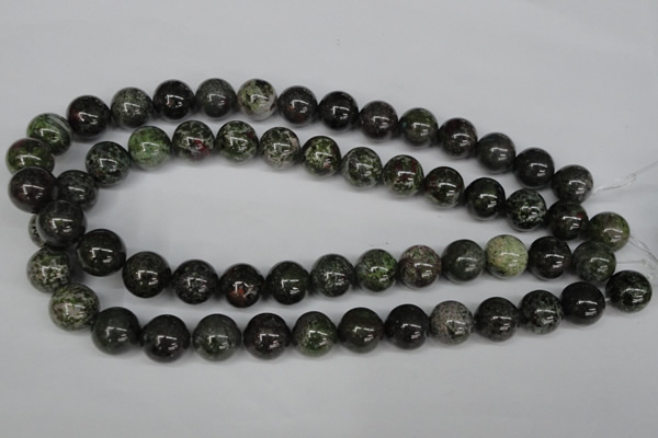 CGR43 15.5 inches 14mm round green rain forest stone beads wholesale