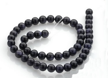 CGS01 15 inches 8mm round blue goldstone beads Wholesale