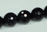 CGS109 15.5 inches 16mm faceted round blue goldstone beads wholesale