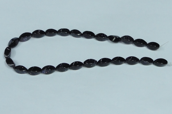 CGS119 15.5 inches 8*16mm twisted rice blue goldstone beads wholesale