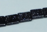 CGS128 15.5 inches 14*14mm square blue goldstone beads wholesale