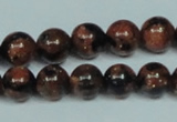 CGS203 15.5 inches 10mm round blue & brown goldstone beads wholesale