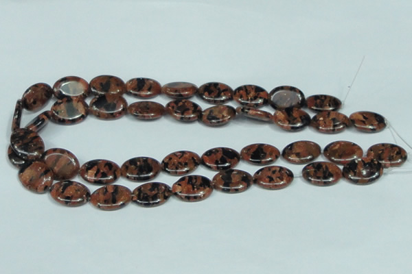 CGS212 15.5 inches 15*20mm oval blue & brown goldstone beads wholesale