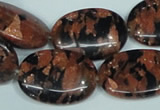 CGS213 15.5 inches 18*25mm oval blue & brown goldstone beads wholesale