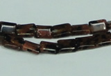 CGS216 15.5 inches 6*8mm rectangle blue & brown goldstone beads