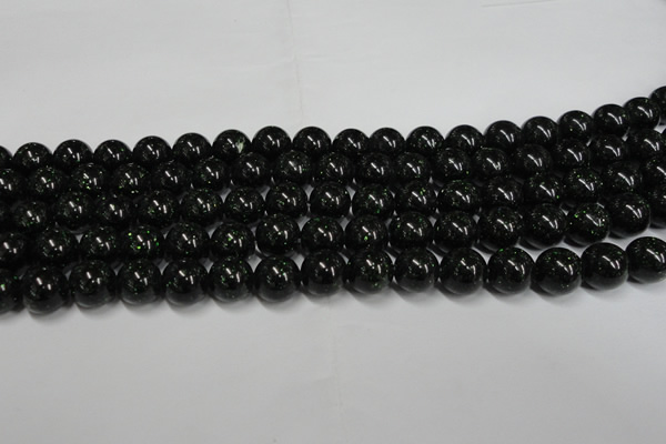 CGS403 15.5 inches 10mm round green goldstone beads wholesale