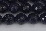 CGS481 15.5 inches 10mm faceted round blue goldstone beads