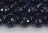 CGS482 15.5 inches 12mm faceted round blue goldstone beads