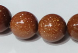 CGS55 15.5 inches 18mm round goldstone beads wholesale