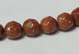 CGS59 15.5 inches 10mm faceted round goldstone beads wholesale