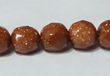 CGS60 15.5 inches 12mm faceted round goldstone beads wholesale