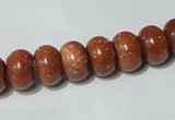 CGS65 15.5 inches 8*12mm rondelle goldstone beads wholesale