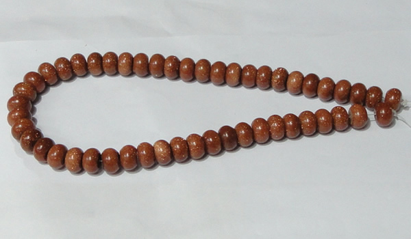 CGS65 15.5 inches 8*12mm rondelle goldstone beads wholesale