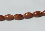 CGS69 15.5 inches 6*10mm rice goldstone beads wholesale