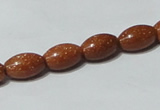 CGS70 15.5 inches 8*12mm rice goldstone beads wholesale