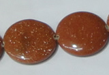 CGS77 15.5 inches 25mm coin goldstone beads wholesale