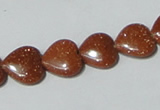 CGS82 15.5 inches 12*12mm heart goldstone beads wholesale