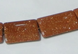 CGS84 15.5 inches 18*25mm rectangle goldstone beads wholesale