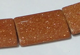 CGS85 15.5 inches 25*35mm rectangle goldstone beads wholesale