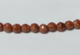 CGS88 15.5 inches 4mm faceted round goldstone beads wholesale