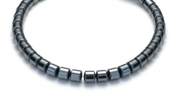 CHE03 16 inches 7mm column shape hematite beads Wholesale