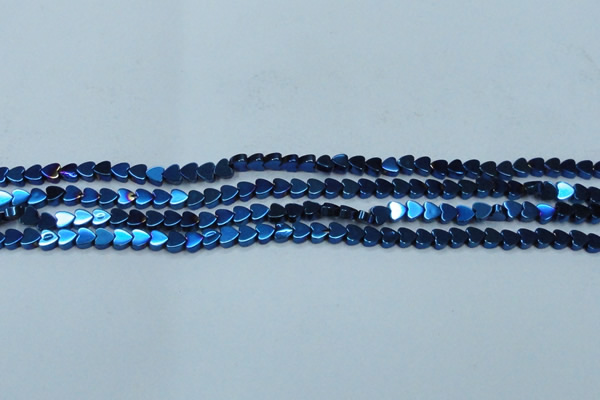 CHE1004 15.5 inches 6*6mm heart plated hematite beads wholesale