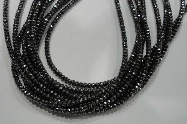 CHE102 15.5 inches 3*4mm faceted rondelle hematite beads wholesale