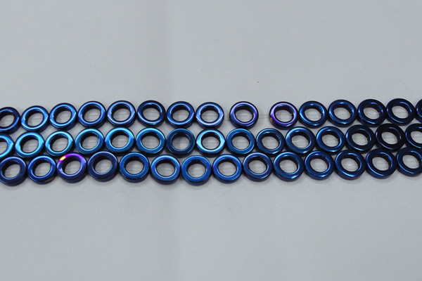 CHE1020 15.5 inches 12mm donut plated hematite beads wholesale