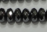 CHE104 15.5 inches 5*8mm faceted rondelle hematite beads wholesale