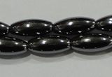 CHE139 15.5 inches 5*12mm rice hematite beads wholesale